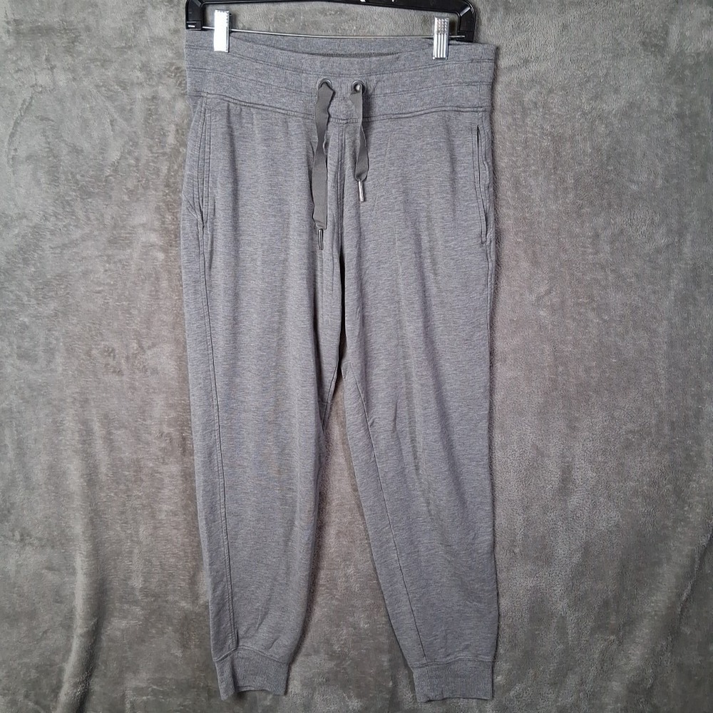 Athleta Women's Joggers Pants Size Small Petite‎ Gray Inseam 27 Adjustable Waist
